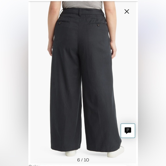 Madewell Sz 14P Black Wide-Leg Women's Pants - Picture 3 of 12